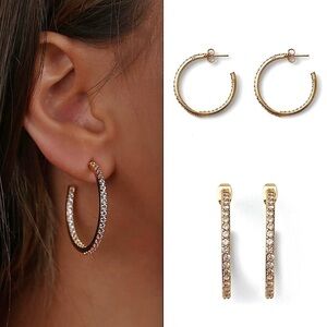 Crystal Haze From The Block Hoop Earrings